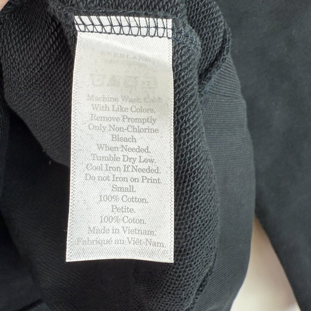 Everlane The 100% Human Unisex Cotton Typography Sweatshirt Black S - Picture 4 of 4